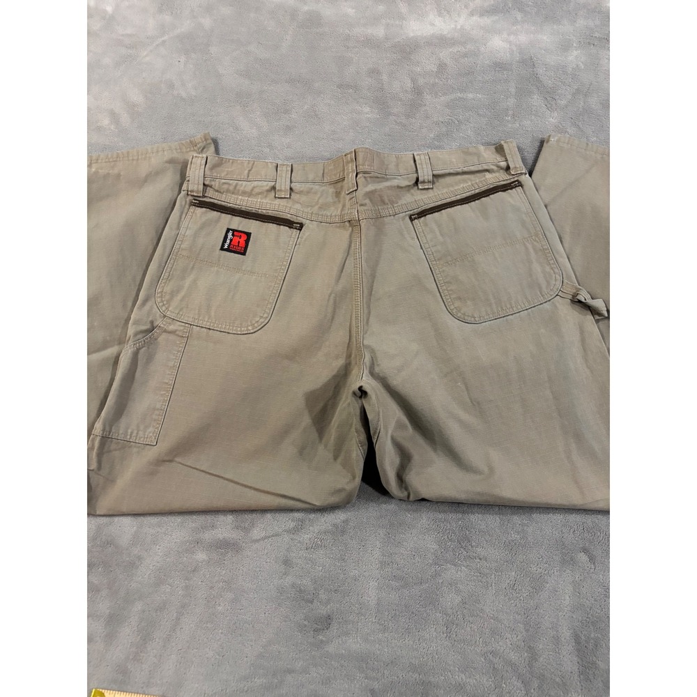 Wrangler RIGGS Workwear Carpenter Pants Khaki Ripstop Mens 40X30 Utility Pants